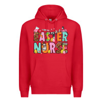 Red Easter nurse Easter Day Premium Hoodie - HowdyJamesFarm