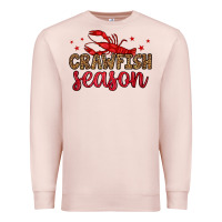 Pale Pink crawfish season Premium Sweatshirt - OliviaCreatesArt