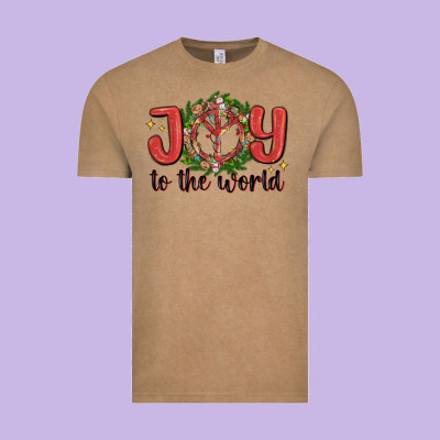 Joy To The World Vintage Tee Designed By Maliassmallbusiness