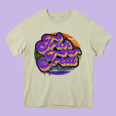 Trick Or Treat Heavy Core Tee Designed By Jahusdesignshop