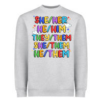 Heather Grey pride pronouns Heavyweight Sweatshirt - Artiststas