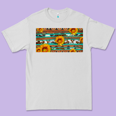 Aztec Sunflower Cowhide License Plate Premium Tee Designed By Artiststas