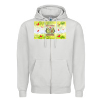 Dove Grey let's just avocudde Zipper Hoodie - TumblerDesignByShophia