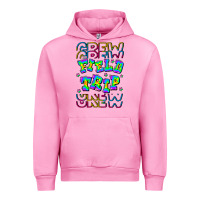 Fuchsia Pink Crew Field Trip Urban Hoodie - CowhideDigitalArt