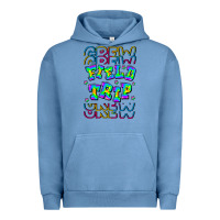 Pigment Pebble Blue Crew Field Trip Urban Hoodie - CowhideDigitalArt