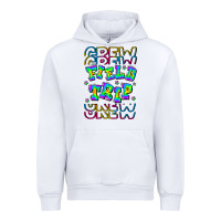White Crew Field Trip Urban Hoodie - CowhideDigitalArt