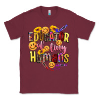 Burgundy educator of tiny humans Classic Tee - NancyCooperArtShop