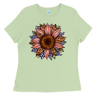 Matcha usa flag camouflage leopard sunflower Ladies Tee - Artiststas