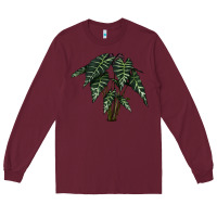 Burgundy Amazon Elephant Ear Long Sleeve Tee - LillyAllenDesigns