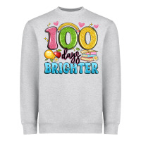 Heather Grey 100 days brighter Heavyweight Sweatshirt - Artiststas