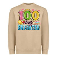 100 Days Brighter Heavyweight Sweatshirt | Teevron