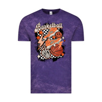 Cloud Purple checkered retro basketball Vintage Tee - MaliasSmallBusiness