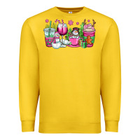 Lemon pink christmas snowman coffee cups Premium Sweatshirt - OliviaCreatesArt