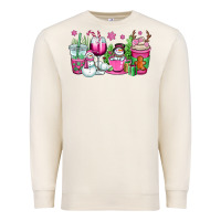 Sandshell pink christmas snowman coffee cups Premium Sweatshirt - OliviaCreatesArt