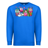 True Royal pink christmas snowman coffee cups Premium Sweatshirt - OliviaCreatesArt