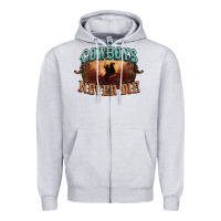 Heather Grey Cowboys never die Zipper Hoodie - HowdyJamesFarm
