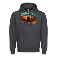 Smoke Cowboys never die Zipper Hoodie - HowdyJamesFarm