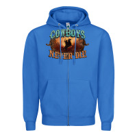 True Royal Cowboys never die Zipper Hoodie - HowdyJamesFarm