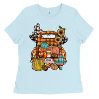 Baby Blue farm truck,fall Ladies Tee - JahusDesignShop