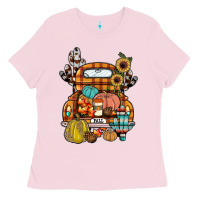 Bubblegum Pink farm truck,fall Ladies Tee - JahusDesignShop