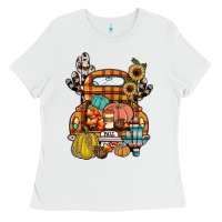 White farm truck,fall Ladies Tee - JahusDesignShop