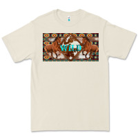 Bone aztec horses and wild with cowhide license plate template Premium Tee - Artiststas