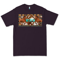 Plum aztec horses and wild with cowhide license plate template Premium Tee - Artiststas