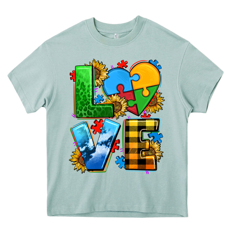 Love With Heart Sunflower Heavy Core Tee by AdoDesignShop | Teevron