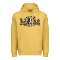 Antique Gold Mom with cow Premium Hoodie - CowGirlArtShop