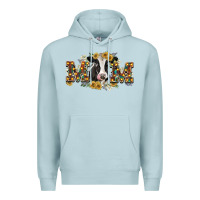 Blue Mist Mom with cow Premium Hoodie - CowGirlArtShop