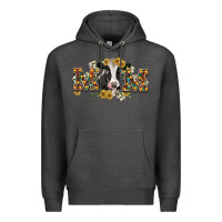 Charcoal Heather Mom with cow Premium Hoodie - CowGirlArtShop
