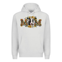 Dove Grey Mom with cow Premium Hoodie - CowGirlArtShop