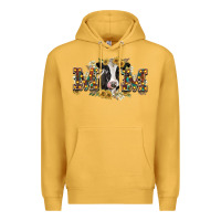Mustard Mom with cow Premium Hoodie - CowGirlArtShop