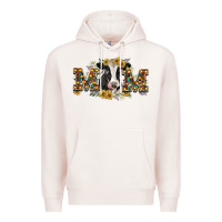 Pale Pink Mom with cow Premium Hoodie - CowGirlArtShop