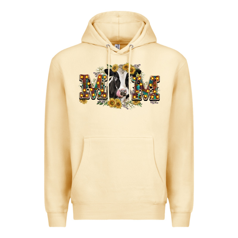 Mom With Cow Premium Hoodie by CowGirlArtShop | Teevron