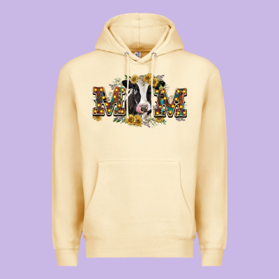 Mom With Cow Premium Hoodie Designed By Cowgirlartshop