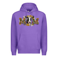 Purple Mom with cow Premium Hoodie - CowGirlArtShop