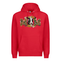 Red Mom with cow Premium Hoodie - CowGirlArtShop