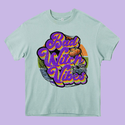 Bad Witch Vibes Heavy Core Tee Designed By Jahusdesignshop