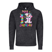 Vintage Black my 1 st birthday with little cute unicorn Vintage Hoodie - NancyCooperArtShop