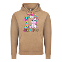 Vintage Coffee my 1 st birthday with little cute unicorn Vintage Hoodie - NancyCooperArtShop