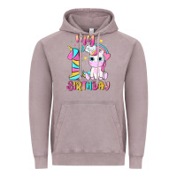 Vintage Zinc my 1 st birthday with little cute unicorn Vintage Hoodie - NancyCooperArtShop