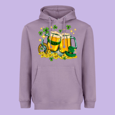 St. Patrick's Day Beer Heavyweight Hoodie Designed By Howdyjamesfarm