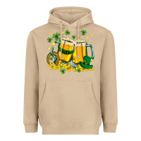 Mushroom St. Patrick's Day beer Heavyweight Hoodie - HowdyJamesFarm