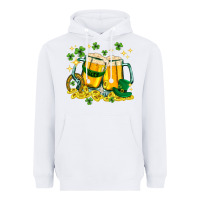 White St. Patrick's Day beer Heavyweight Hoodie - HowdyJamesFarm