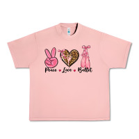 Salmon peace love ballet Urban Heavy Tee - NancyCooperArtShop