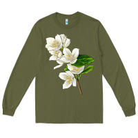 Army Green Mock Oranges Long Sleeve Tee - LillyAllenDesigns