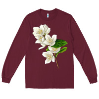 Burgundy Mock Oranges Long Sleeve Tee - LillyAllenDesigns