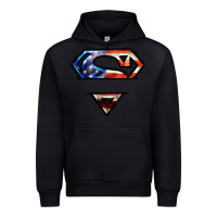 Black super american flag logo Urban Hoodie - LillyAllenDesigns