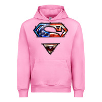 Fuchsia Pink super american flag logo Urban Hoodie - LillyAllenDesigns